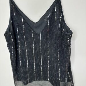 Stylish Black Sequin Top by Scarlett